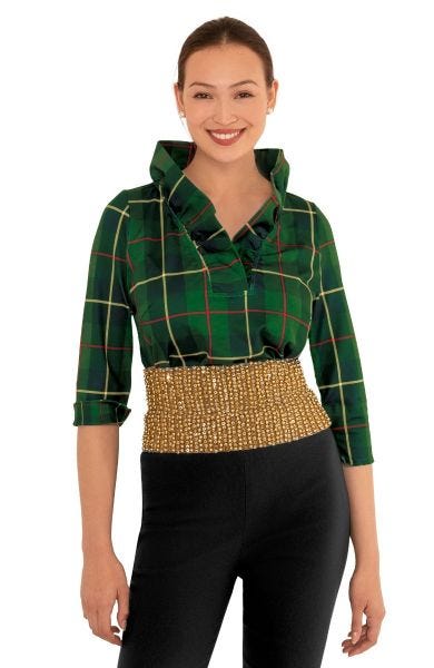 Plaidly Cooper Ruffneck Top